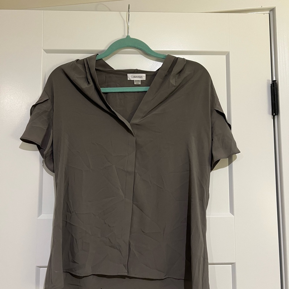Calvin Klein Women's Charcoal Blouse
